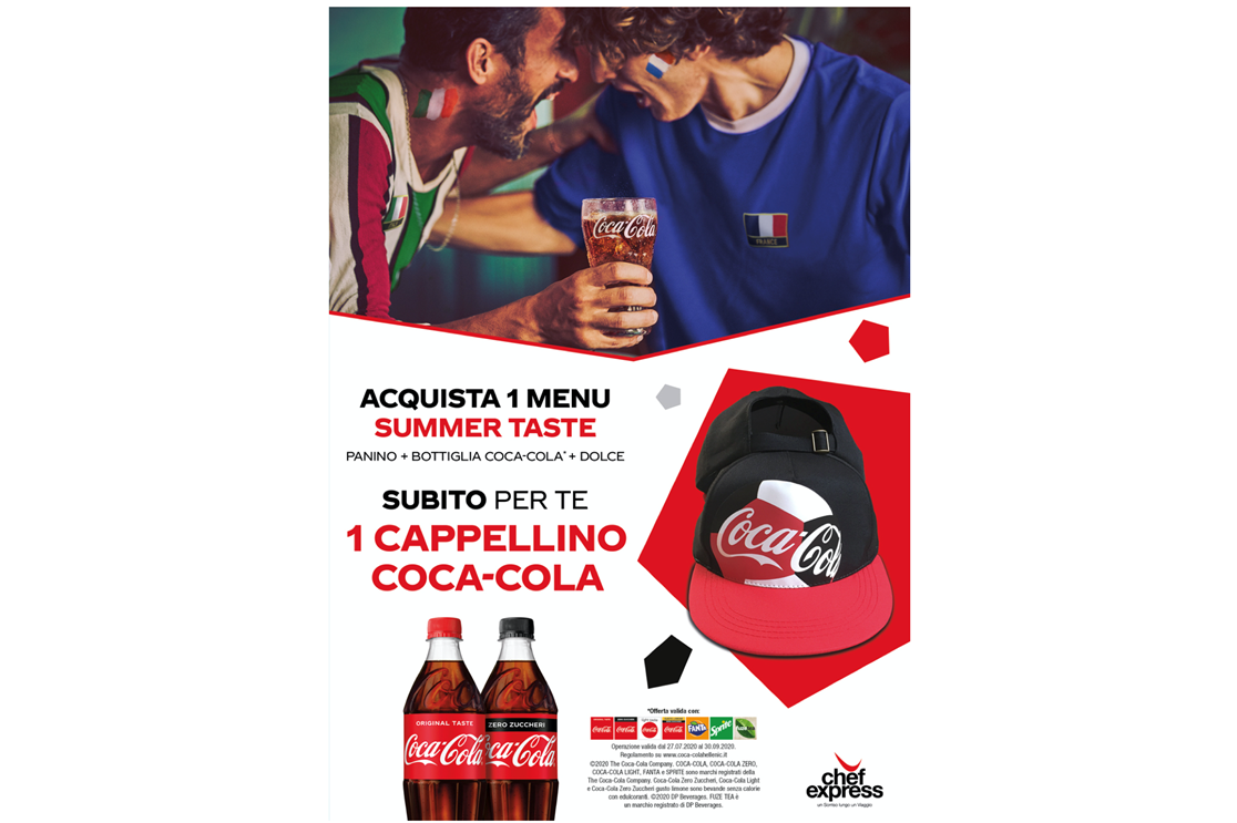 Coca‑Cola e Chef Express ti regalano il cappellino!