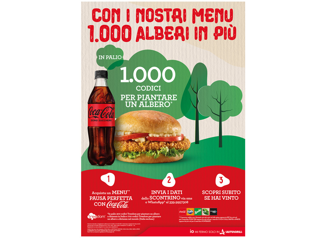 AUTOGRILL AND COCA-COLA GIVE YOU A TREE FROM A DISTANCE