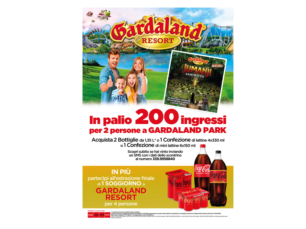 With Coca-Cola you go to Gardaland 2023