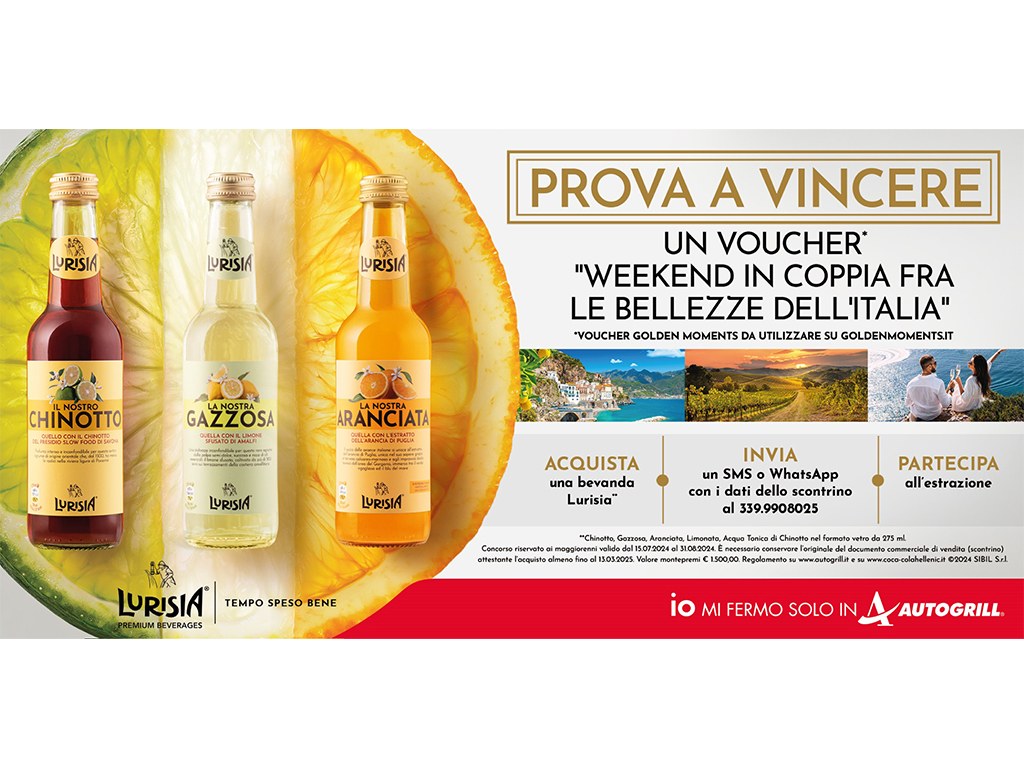 2024 AUTOGRILL - 2024 CON LURISIA VINCI UN WEEKEND FRA LE BELLEZZE DELL ITALIA