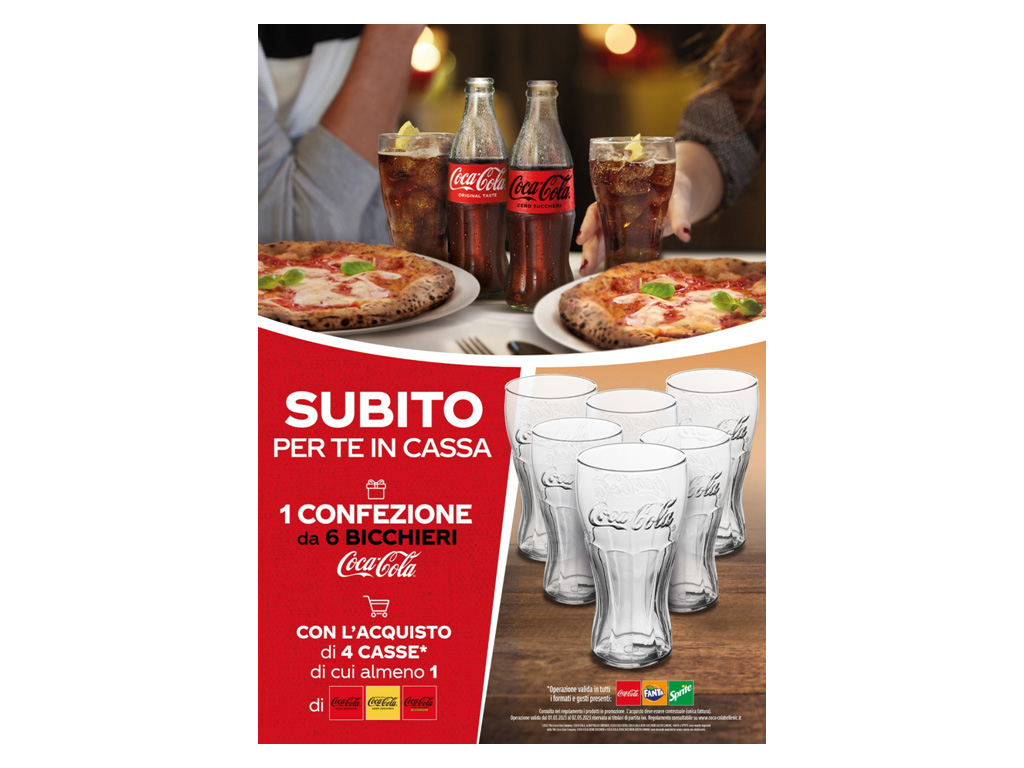 Complimentary pack of Coca-Cola Contour glasses