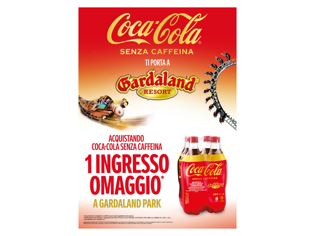  Gardaland caffeine-free coca-cola promo 2023