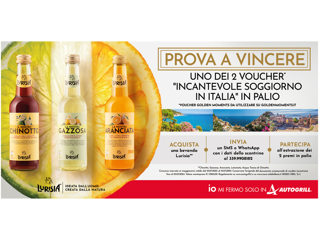 ENJOY AN ENCHANTING STAY IN ITALY WITH AUTOGRILL AND LURISIA