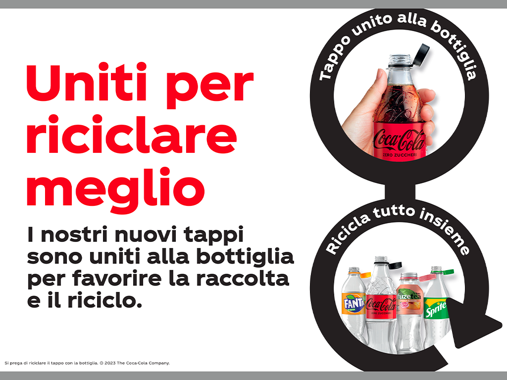 Coca Cola rende inseparabili il tappo e la bottiglia