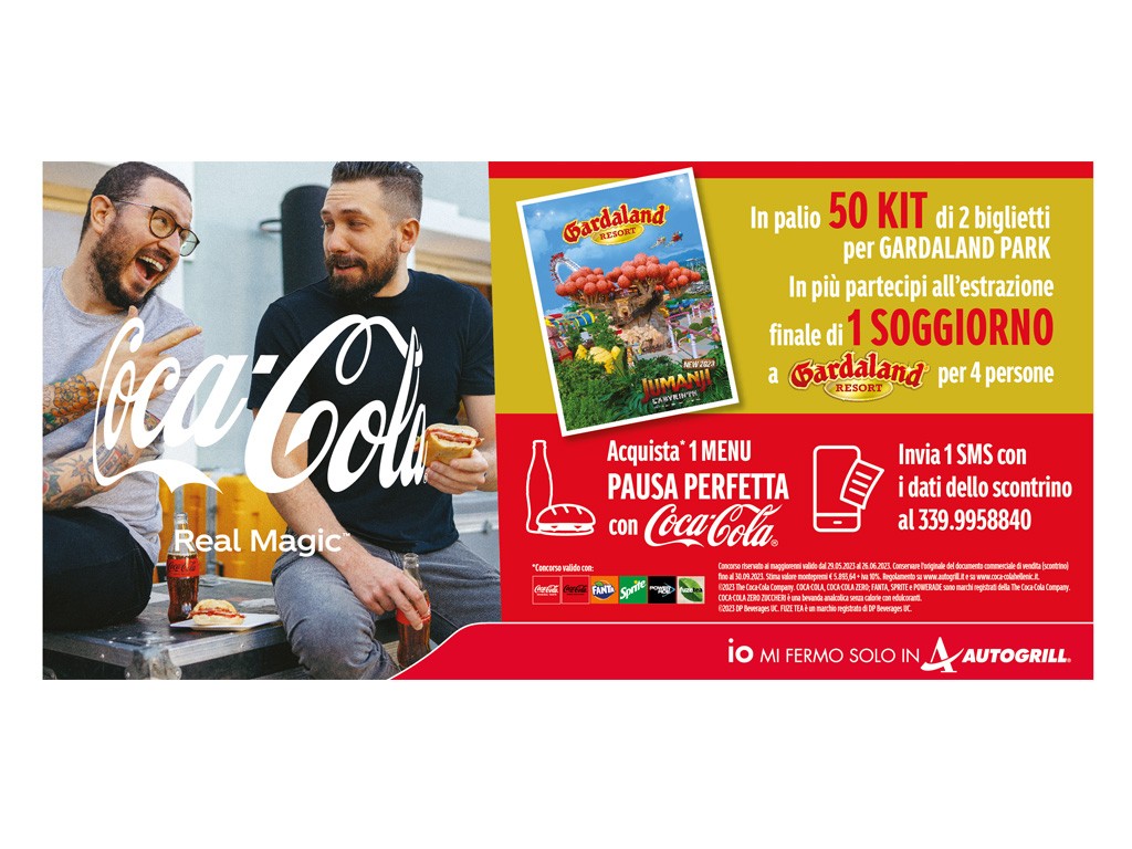 CON AUTOGRILL E COCA-COLA VINCI GARDALAND