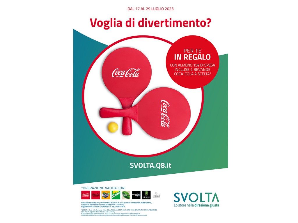 COCA-COLA TI REGALA I RACCHETTONI DA SPIAGGIA