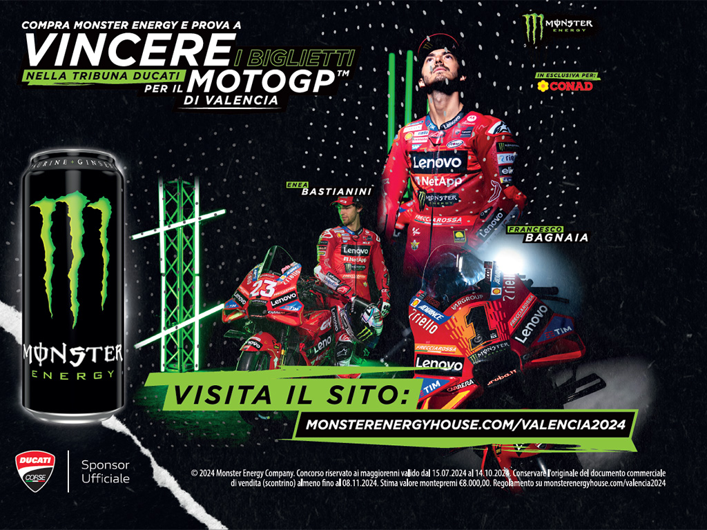 COMPRA MONSTER E PROVA A VINCERE IL MOTOMONDIALE DI VALENCIA