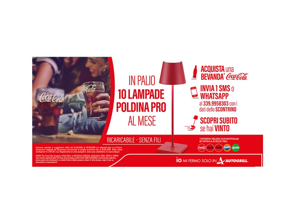 2024-AUTOGRILL E COCA-COLA VINCI LA LAMPADA