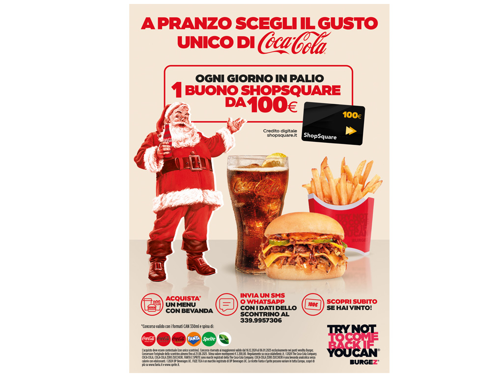 VINCI CON COCA-COLA E BURGEZ