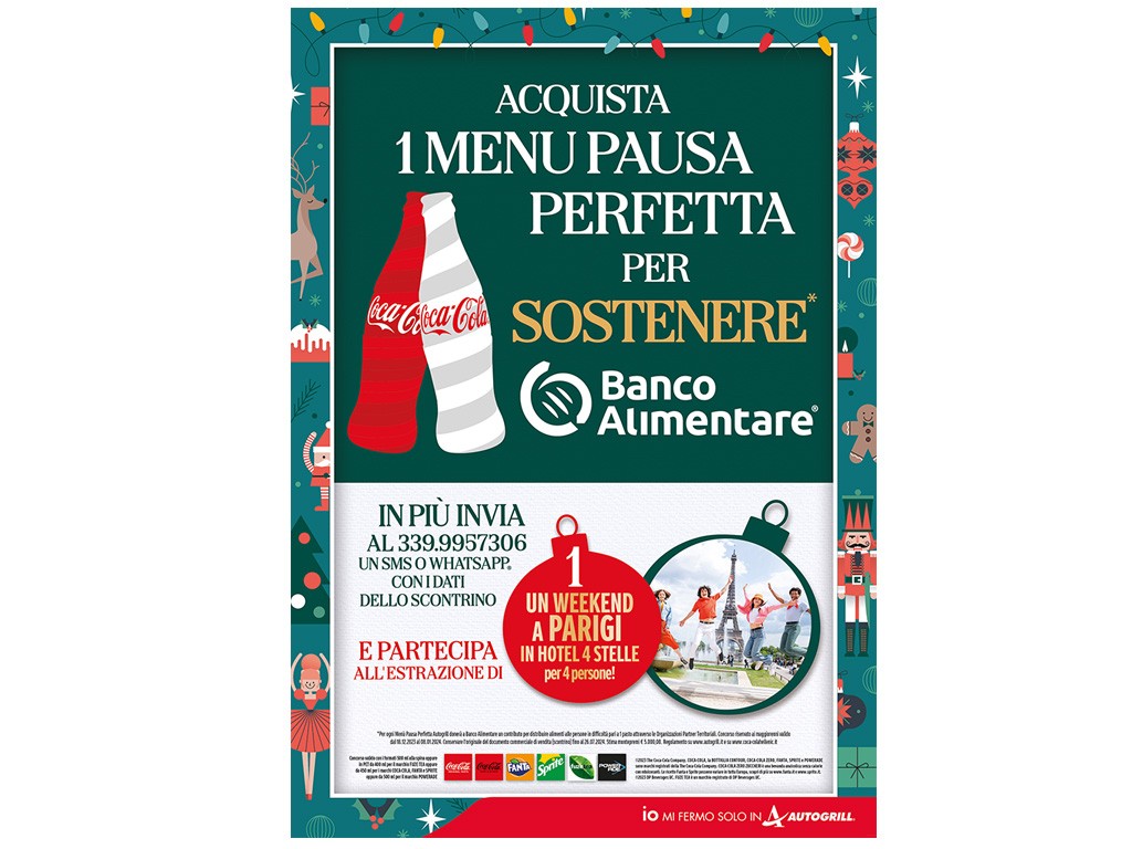 VOLA A PARIGI CON AUTOGRILL E COCA-COLA